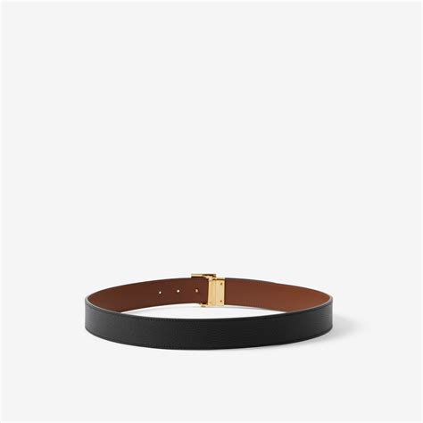 burberry tan dress belt|Leather Reversible TB Belt in Black/tan/gold .